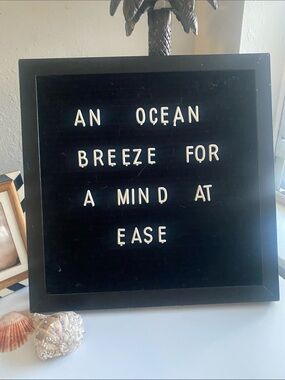 Black Felt Letter Board with White Letters